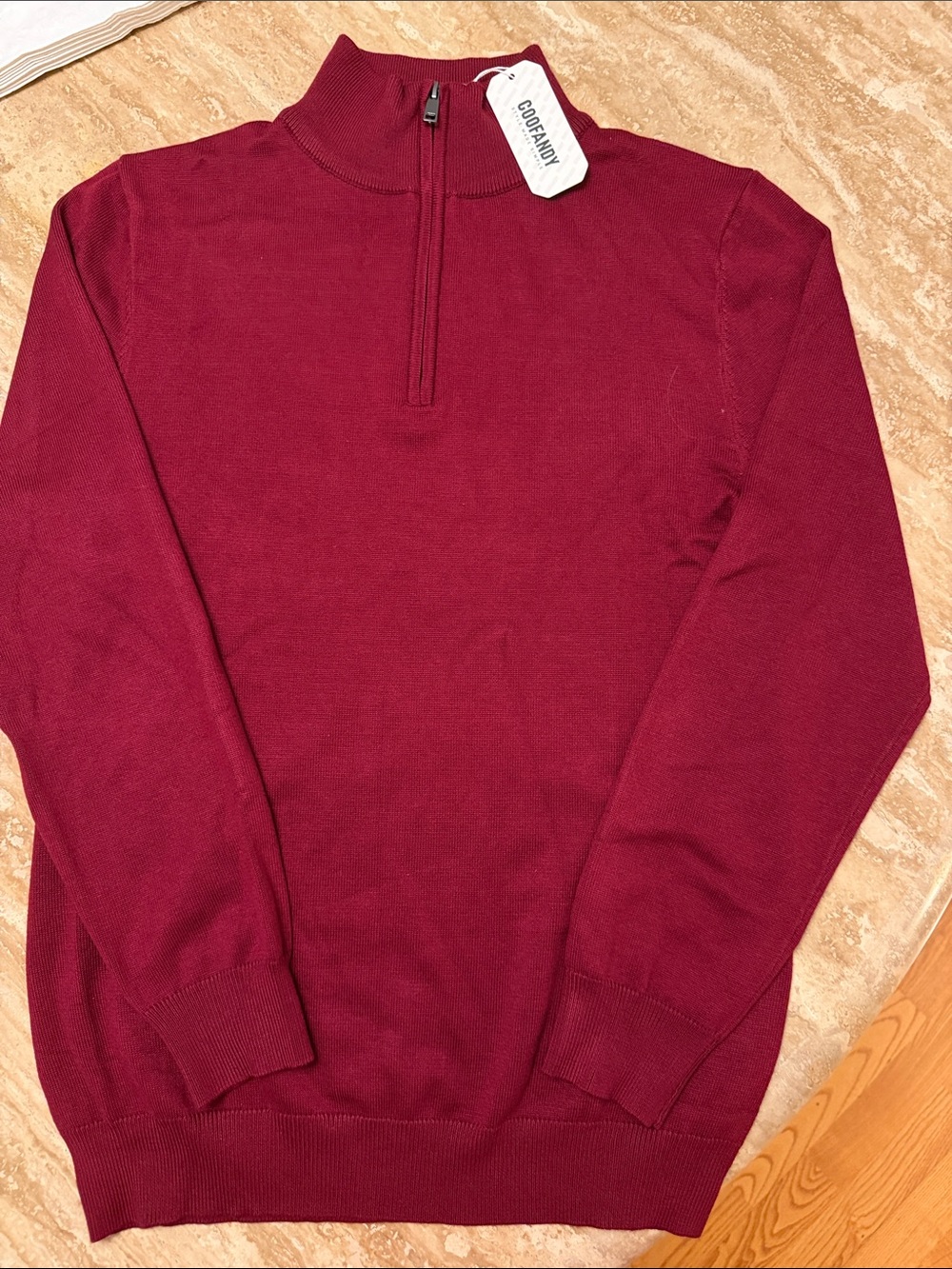 Goodfellow & Co Men's Wine Half-Zip Sweater